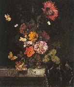 Flowers in a Gold Vase Lachtropius, Nicolaes